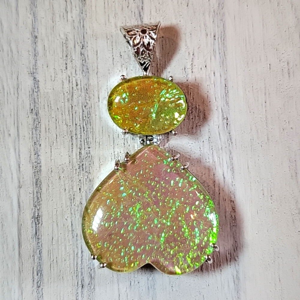 Yellow Triplet Opal Pendant  - NWOT